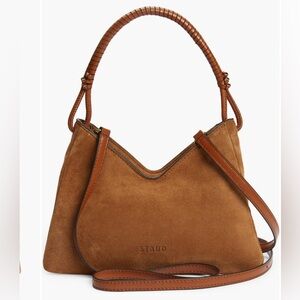 STAUD Valerie Suede Shoulder Bag
